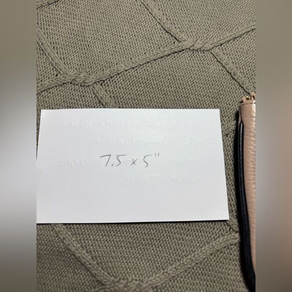 Kate Spade Chester Street Tinie Almond Black Pebbled Leather Wristlet Clutch - Picture 8 of 8